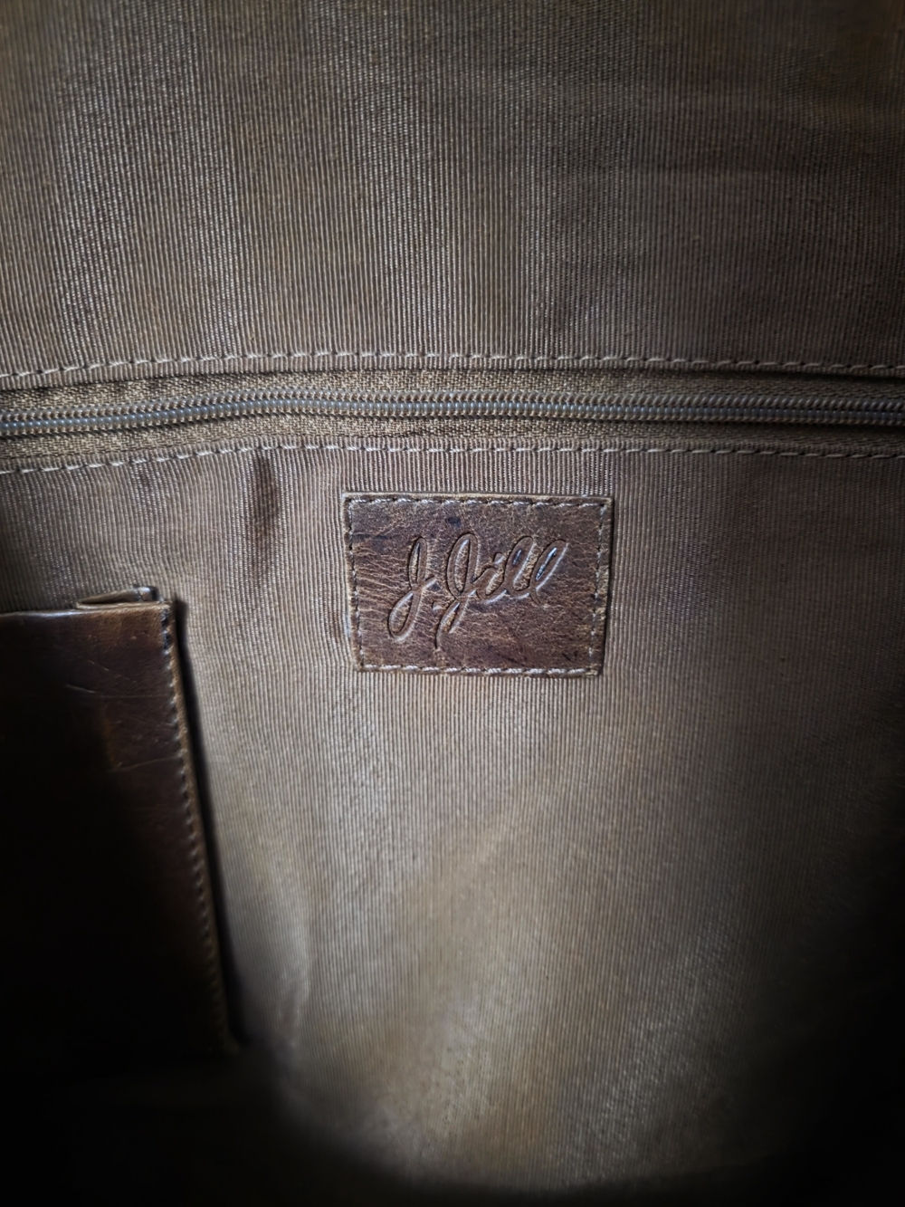 J. Jill Paisley Tote in Brown and Tan with Leather Trim - Picture 9 of 9